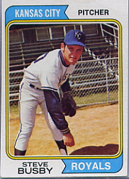 1974 Topps Baseball Cards      365     Steve Busby